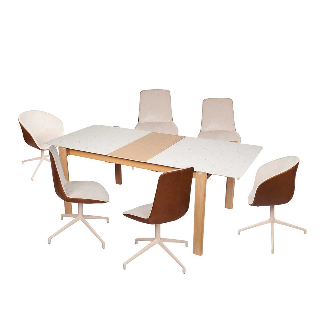 Creme 2.0M Dining Table + 4 Side Chairs + 2 Arm Chairs (Set)