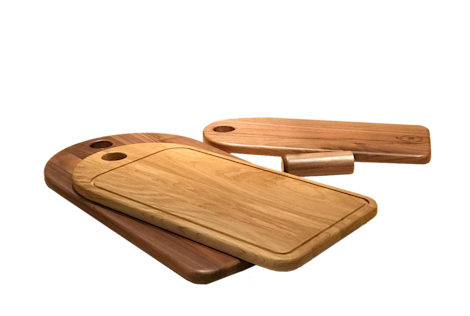 Commune 10Th Anniversary Cheese Board (Set Of 3) Solid Walnut/Oak